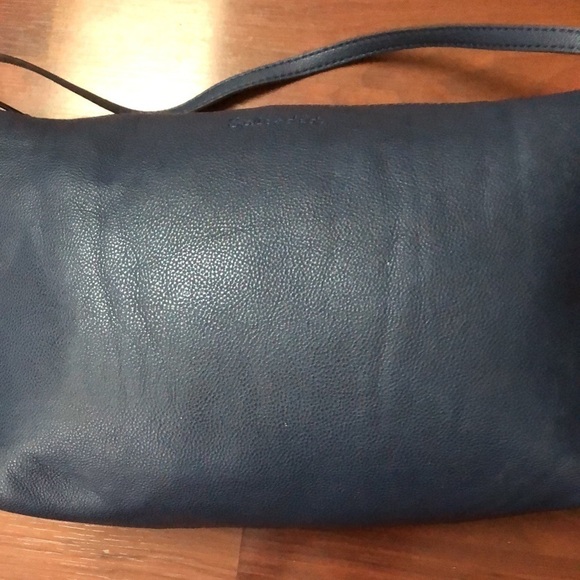 Splendid Blue Vegan Leather Satchel Shoulder Bag - Picture 5 of 12